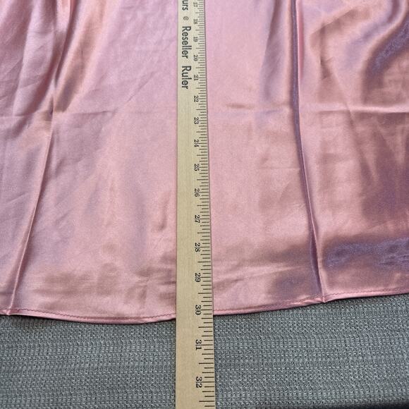 Satin Slip‎ Dress Medium Fairy Pink Grunge Y2K Coquette Romantic Nightie Lace* - Picture 5 of 9